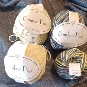 Universal Yarns Bamboo Pop Yarn Lot of 3 1/2 skeins